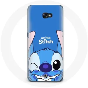 Coque pour Samsung Galaxy A8 2016 Stitch mignon fond bleu Maniacase pas cher