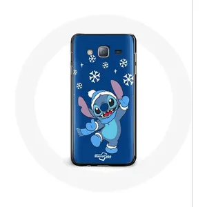 Coque pour Samsung Galaxy J5 Stitch neige Noël bleu Maniacase pas cher