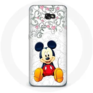 Coque pour Samsung Galaxy A8 2016 Mickey Mouse Fleurs Coeurs Maniacase pas cher