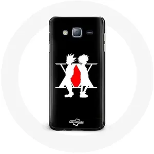 Coque pour samsung galaxy J3 Hunter x Hunter Manga Logo Fond Noir Maniacase pas cher
