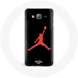 Coque pour Samsung Galaxy J7 Air Jordan Logo Rouge Maniacase pas cher