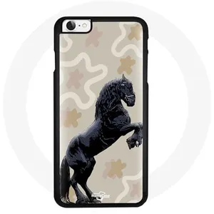 Coque pour Iphone 7 Cheval noir Maniacase pas cher