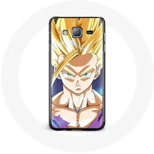 Coque pour Samsung Galaxy J7 Dragon Ball Manga Sangoku Visage énervé Maniacase pas cher