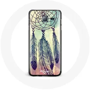 Coque pour Samsung Galaxy J7 Attrape rêve coloré marron Maniacase pas cher