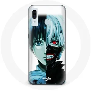 Coque pour Samsung Galaxy A40 Tokyo Ghoul Visage Moitié Maniacase pas cher
