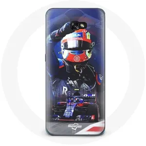 Coque pour Samsung Galaxy A8 2016 Formule 1 Pierre Gasly Pilote automobile F1 Rouge Bleu Maniacase pas cher