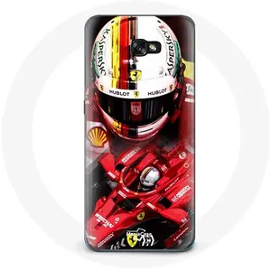 Coque pour Samsung Galaxy A8 2016 Formule 1 Sebastian Vettel F1 Rouge Maniacase pas cher