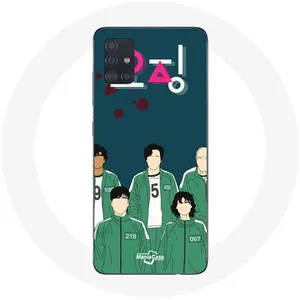 Coque pour samsung galaxy A71 Squid Game Affiche personnages Art Maniacase pas cher