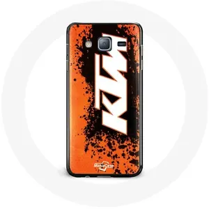 Coque pour Samsung Galaxy J7 2016 KTM Logo blanc fond orange Maniacase pas cher