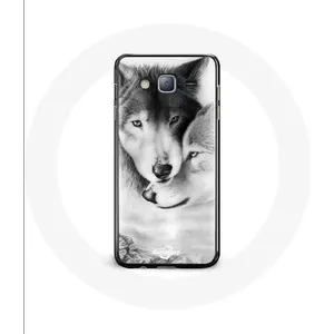 Coque pour Samsung Galaxy J7 2016 Loup Duo animaux Maniacase pas cher