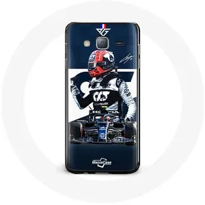 Coque pour Samsung Galaxy J7 Formule 1 Max Verstappen Pilote automobile F1 Bleu Maniacase pas cher