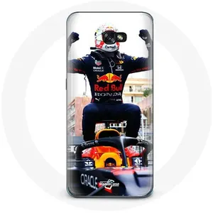 Coque pour samsung galaxy A5 2016 Formule 1 Max Verstappen Pilote automobile F1 noir rouge et jaune Maniacase pas cher