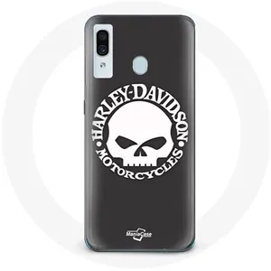 Coque pour Samsung Galaxy A40 Harley Davidson Motors Tete de mort Maniacase