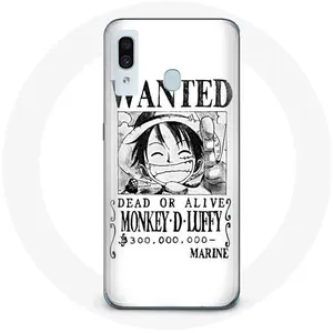Coque pour Samsung Galaxy A40 Luffy One Piece Manga affiche de recherche Blanche Maniacase pas cher