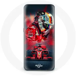 Coque pour Samsung Galaxy A3 2016 Formule 1 Sebastian Vettel Pilote F1 Rouge Maniacase pas cher