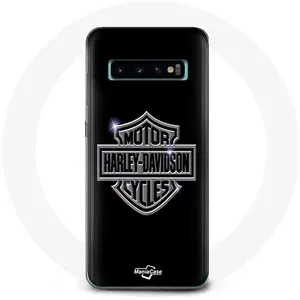 Coque pour Samsung Galaxy s10 edge Harley Davidson motorcycles logo Maniacase pas cher