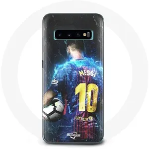 Coque pour Samsung Galaxy S10 Edge Lionel Messi Club de football de Barcelone FCB Maniacase pas cher