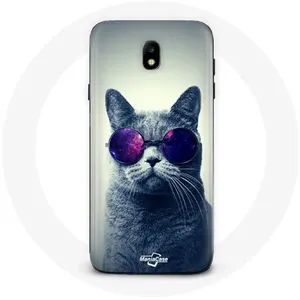 Coque pour Samsung Galaxy S4 Chat avec Lunettes violettes Maniacase pas cher