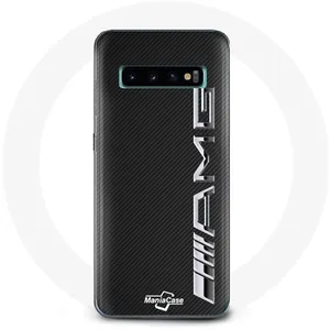 Coque pour Samsung Galaxy s10 edge Amg Logo Carbone Texture Maniacase pas cher