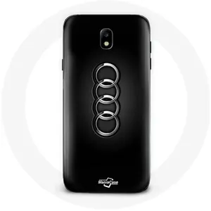 Coque pour Samsung Galaxy S4 Audi Logo cache moyeu fond noir Maniacase pas cher