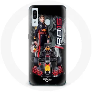 Coque pour Samsung Galaxy A30 Formule 1 Max Verstappen Pilote F1 Red Bull 15 Maniacase pas cher