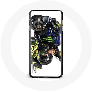 Coque pour Samsung Galaxy Grand Prime Valentino Rossi Pilote de vitesse fond blanc Maniacase pas cher