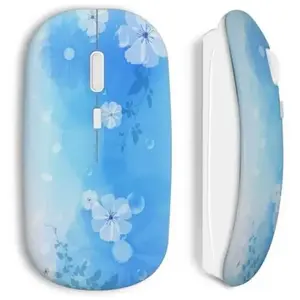 Souris Sans Fil Fleurs blue style Maniacase pas cher