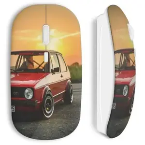 Souris sans fil golf volkswagen gti rouge vintage Maniacase pas cher