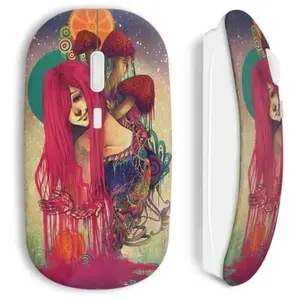 Souris sans fil girl and mushrooms Maniacase pas cher