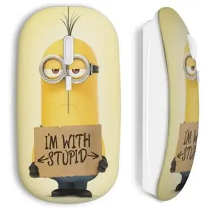 Souris Sans Fil Minion I Am With Stupid Maniacase pas cher