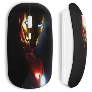 Souris sans fil iron man black red Maniacase pas cher