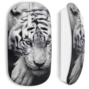 Souris sans Fil Tiger white blue eyes Maniacase pas cher