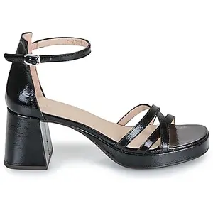 Sandales à talon Wonders G-6804-LACK-NEGRO solde femme pas cher