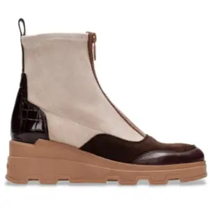 Bottine à talon compensé Hispanitas - Cuir verni - Zip - Femme pas cher