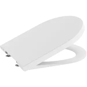 Roca Inspira Ronde WC-bril, softclose, mat wit, 36,8x44,2 cm pas cher