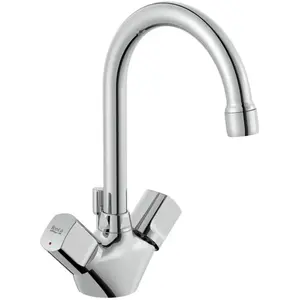 Mélangeur lavabo Roca BRAVA A5A368EC0F chromé bec tube pivotant