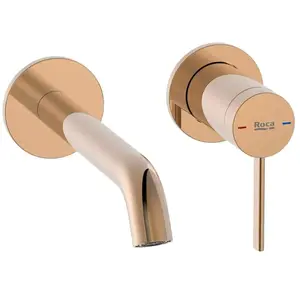 ROCA Mitigeur pour lavabo à encastrer ONA, Economie d'eau et d'énergie, rose gold pas cher