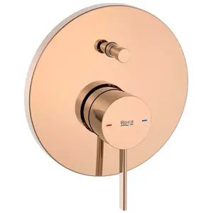 Mitigeur bain-douche ona avec inverseur automatique 2 voies, à encastrer sur box, rose gold - Roca pas cher