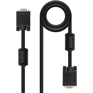 Nanocable Nano Cable 10.15.0101 - Câble SVGA avec ferrite, mâle-mâle, Noir, 1mts pas cher