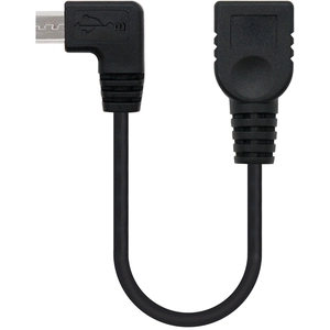 Nanocable 10.01.3600, 0,15 m, Micro-USB B, USB A, 2.0, Mâle-Femelle, N... pas cher