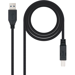 USB Cable NANOCABLE 10.01.0802-BK Black pas cher