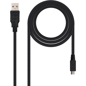 Nanocable 10.01.0503, 3 m, USB A, Micro-USB B, 2.0, Mâle-Mâle, Noir pas cher