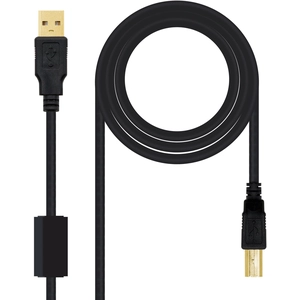 Câble USB 2.0 A vers USB B NANOCABLE 10.01.120 Noir pas cher