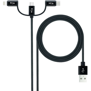 Câble 3en1 Usb-a A Usb-c/microusb/lightning 1m Nanocable 10.01.3200 pas cher