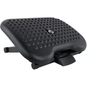 TOOQ TQFR0603-B Repose-pieds réglable en 3 niveaux de hauteur et d'inclinaison pour usage domestique et bureau Noir