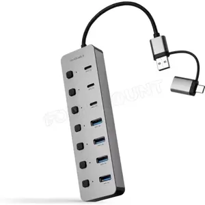 Nanocable Hub 4xusb-a + 3xusb-c pas cher
