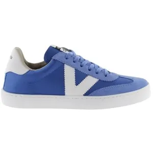Victoria Basket Basse Unisexe Berlin Ciclista Nylon & Pièces En Contraste & Croûte De Cuir Assorties 1126193 pour Adulte AZUL 38 pas cher