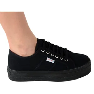 Victoria Baskets Victoria Basket Lona Plataforma Noir - 38 pas cher