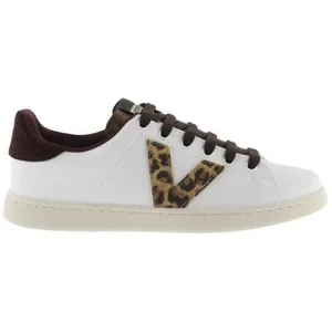 Baskets effet cuir et imprimé animal femme Victoria pas cher