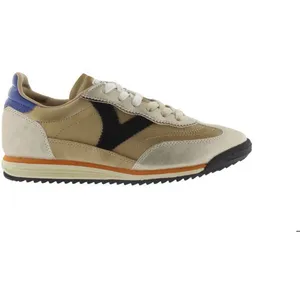 Baskets en nylon métallisé et cuir fendu femme Victoria Saturno pas cher